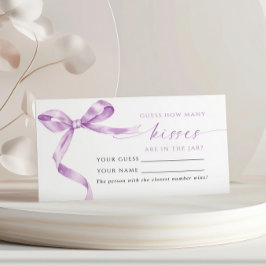 Arco lavanda Quantos cartões de Chá de Kisses