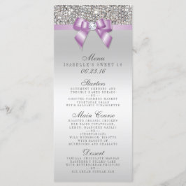 Arco Lilac Sequin Silver Sequin Sweet 16 Menu