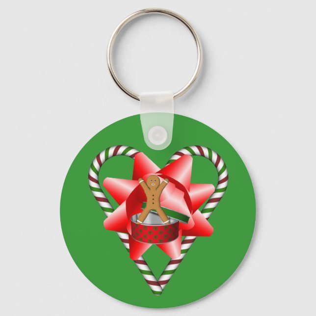 Arco Natal Gingerbird Man Holiday Chaveiro (Frente)