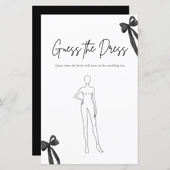 Arco Negro Adivinha O Jogo Do Chá de panela De Ves (Frente/Verso)