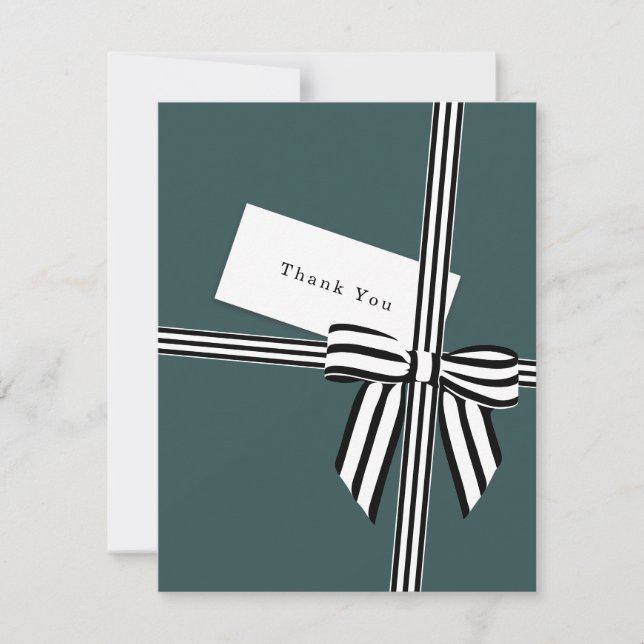Arco plano de Cartões de agradecimentos com faixa  (Frente)