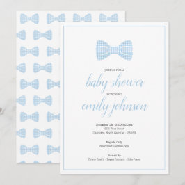 Arco Preppy Gingham - Convite Para Chá Do Baby Boy