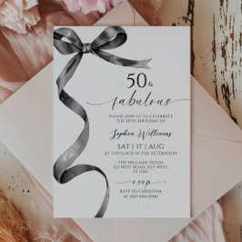 Arco Preto 50 e Convite de Aniversário Fabuloso