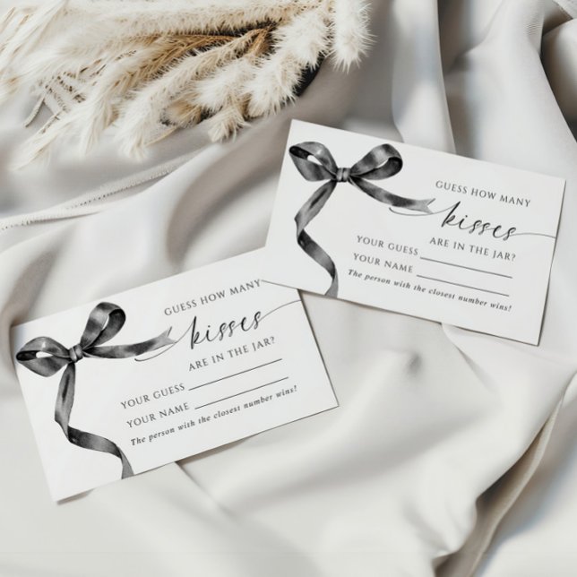 Arco Preto Quantos Kisses Cartão de Chá (Criador carregado)