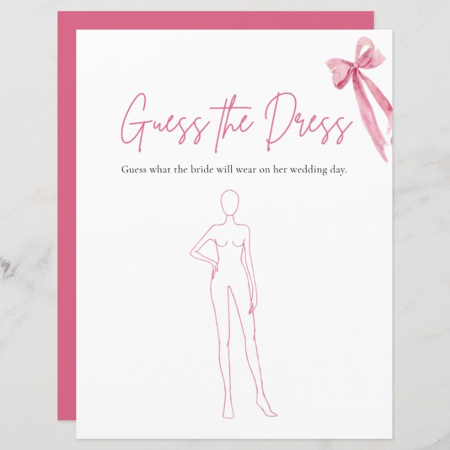 Arco Rosa Adivinha O Jogo Do Chá de panela De Vest (Frente/Verso)