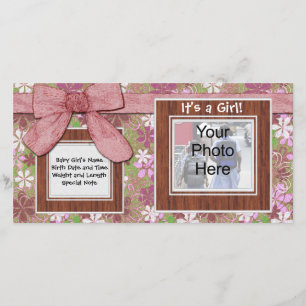 Arco rosa e Cartão com fotos personalizado da vent