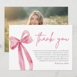 Arco rosa Ela é Cartões de agradecimentos Casando