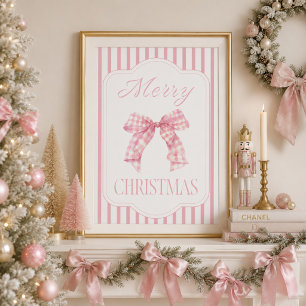 Arco Rosa Feliz Poster de Natal Feliz