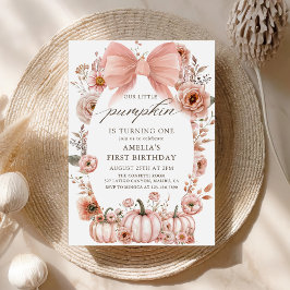 Arco Rosa Floral Pequeno Pumpkin Convite de Aniver