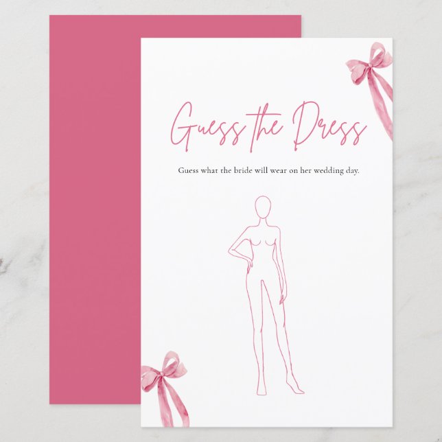 Arco Rosa Moderno Adivinha O Jogo Do Chá de panela (Frente/Verso)