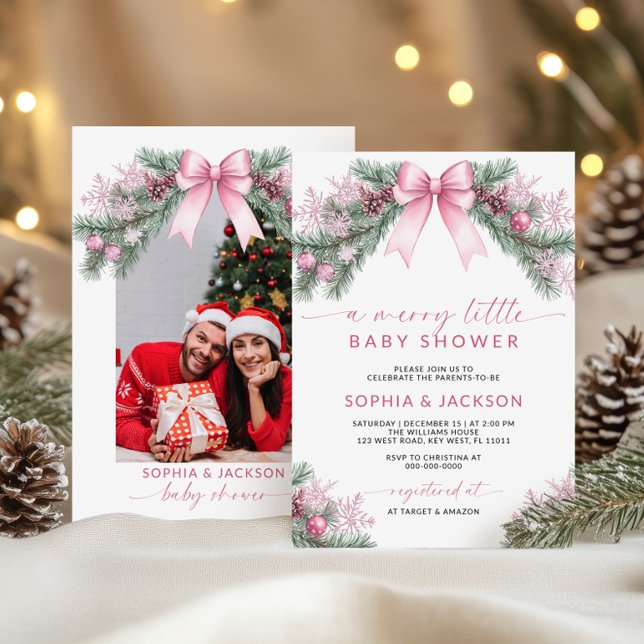 Arco Rosa Um Pequeno Convite Para Chás de fraldas  (Criador carregado)