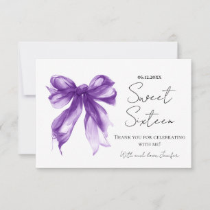 Arco Roxo Coquette Script Agradecimento Sweet 16