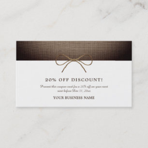Arco Rustic Burlap, Voucher De Desconto