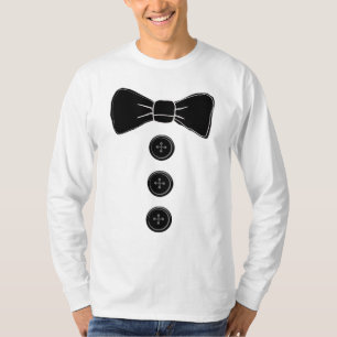 Arco tie tuxedo T-shirts masculinas engraçadas