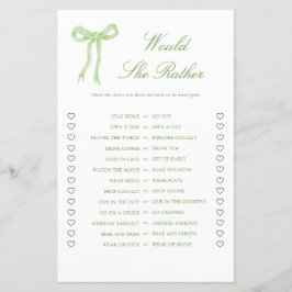 Arco Verde Ela Preferencialmente Jogo Chá de panel