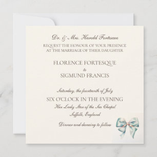 Arco Verde Pastel Vintage Convite para Casamento d