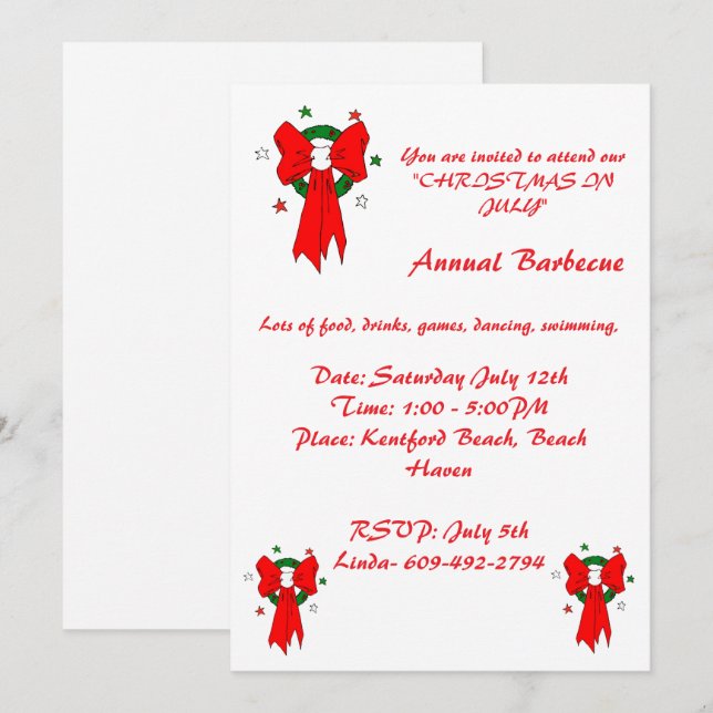 Arco Vermelho - Convite (Frente/Verso)