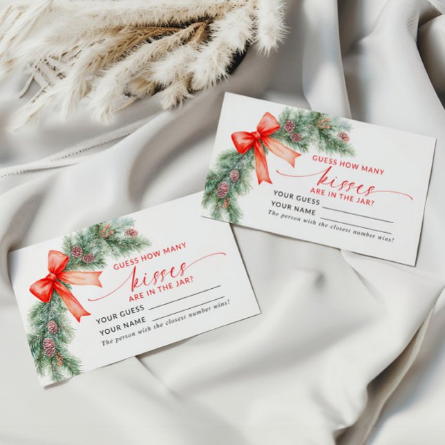 Arco Vermelho Natal Quantos Kisses Cartão de Jogo  (Criador carregado)