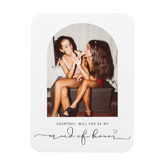 Arco, você será meu íman de madrinha de casamento? (Vertical)