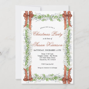 Arcos de cobre Convite de festas de Natal