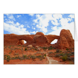 Arcos duplos, Arches National Park, Utah, Cartão