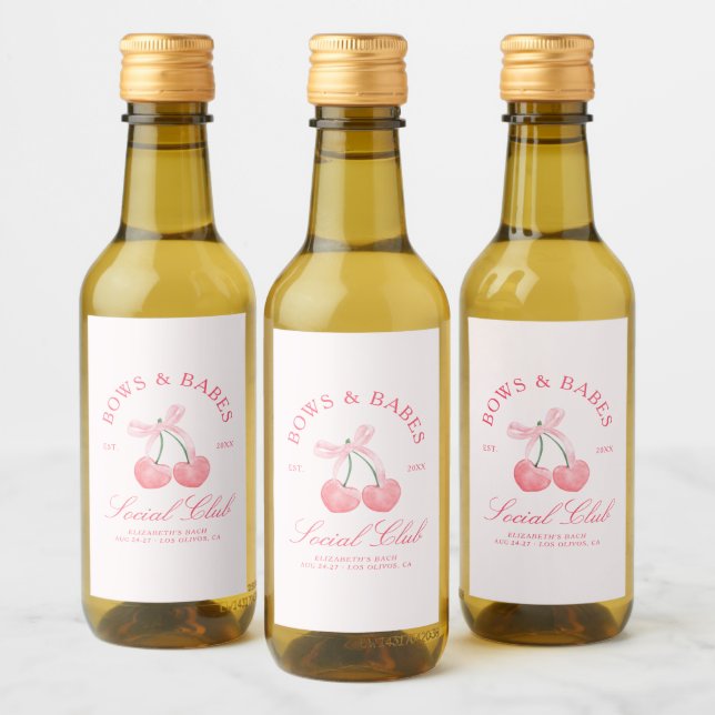Arcos e Bebês Coquete Cerejas Despedida de Solteir (Garrafas)
