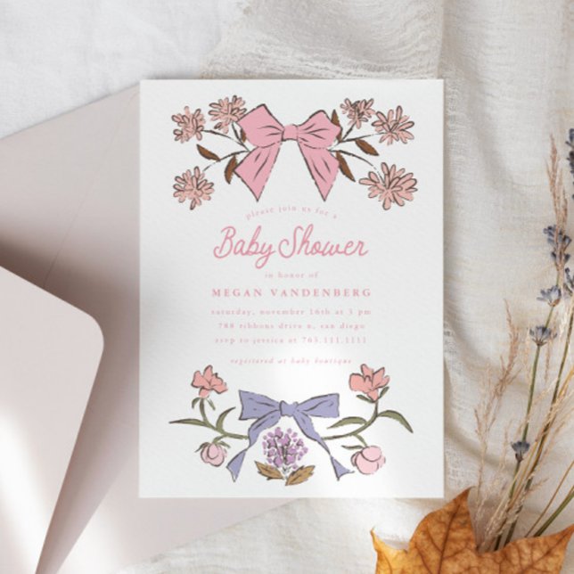 Arcos e Flores, Convite para Chá de fraldas de Rap (Criador carregado)