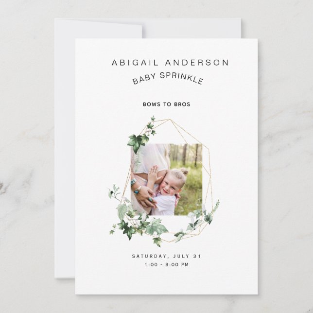 Arcos para o bebê borrifador Convite (Frente)