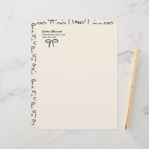 Arcos Pretos e Simples Papel de Carta Pessoal