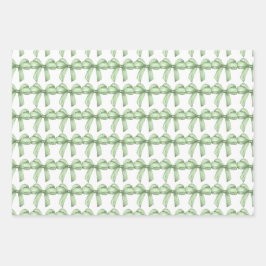 Arcos verdes embrulhando papel. Embrulhamento de p
