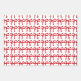 Arcos vermelhos embrulhando papel. Embrulhamento d