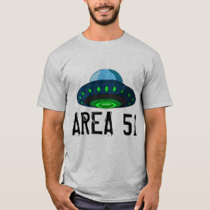 ÁREA 51 CAMISETAS DE CAMADAS T DE OVNI