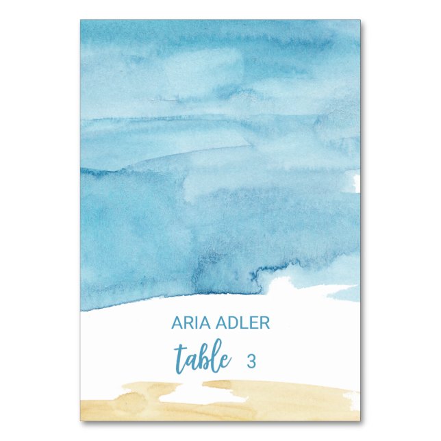 Areia Aquarela e Cartões de Localização de Escorre (Frente)