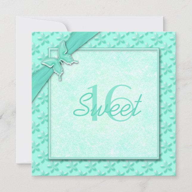 Areia Borboleta Doce 16 Convite (Frente)