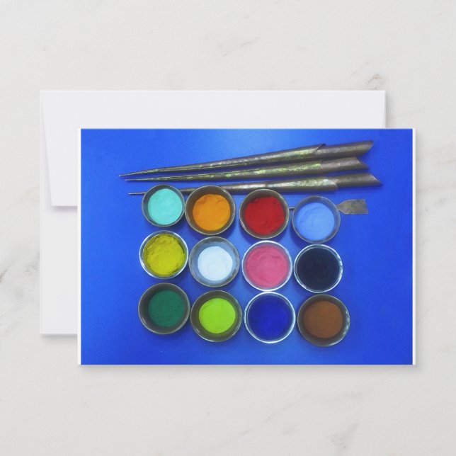 areia colorida para construir um convite à mandala (Frente)