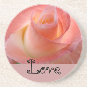 Arenito Porta-copos de amor Flor de Rosa Pink presentes do