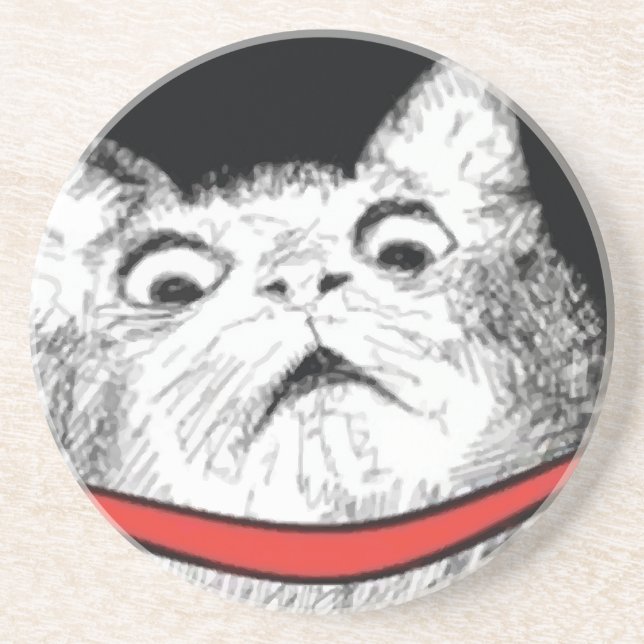 Arfada surpreendida Meme do gato - porta copos do (Frente)