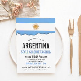 Argentina Cuisine | Convite Branco de Sinalizador 