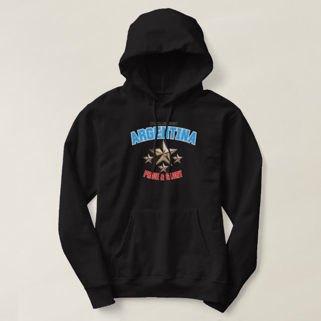 Argentina National Pride Edition Pullover Hoodie (Frente do Design)