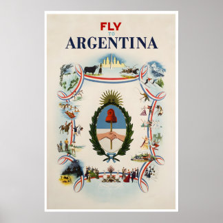 Argentina Poster Travel Art Argentinian Print