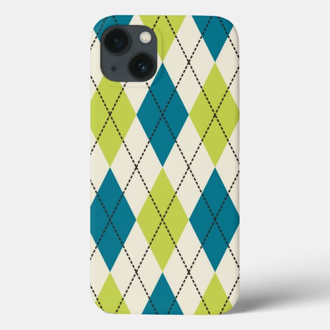 Argyle azul e verde (Verso)