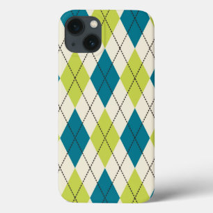 Argyle azul e verde
