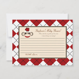 Argyle de Macaco Vermelho com Cartão de Aconselham