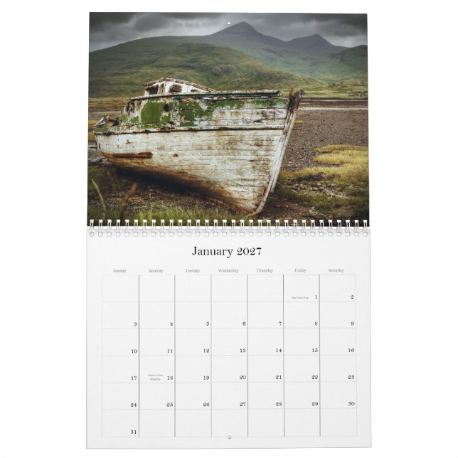 Argyll & calendário do Bute (Jan 2027)