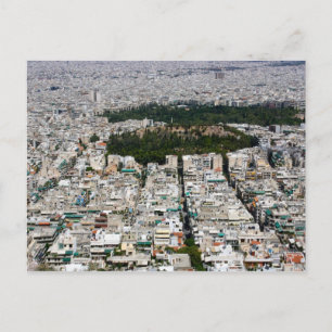 Ariel View de Atenas num Cartão Postal