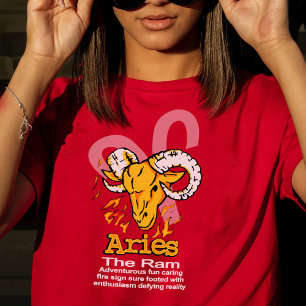 Aries A camiseta escura astrológica astrológica Ra