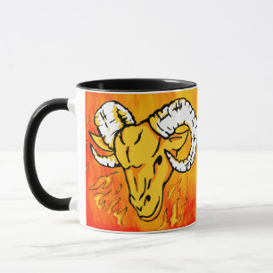 Aries a caneca astrológica do sinal do fogo da ra
