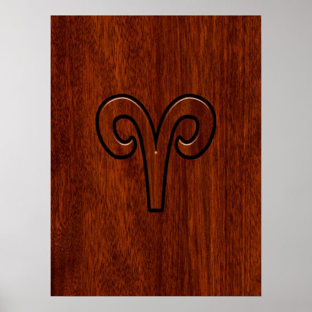 Aries assine Mahogany como impressão decor (Frente)