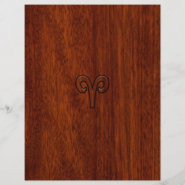 Aries assine Mahogany como impressão decor (Frente)
