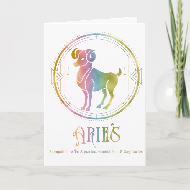 Aries Compatibility Birthday - Cartão (Frente)